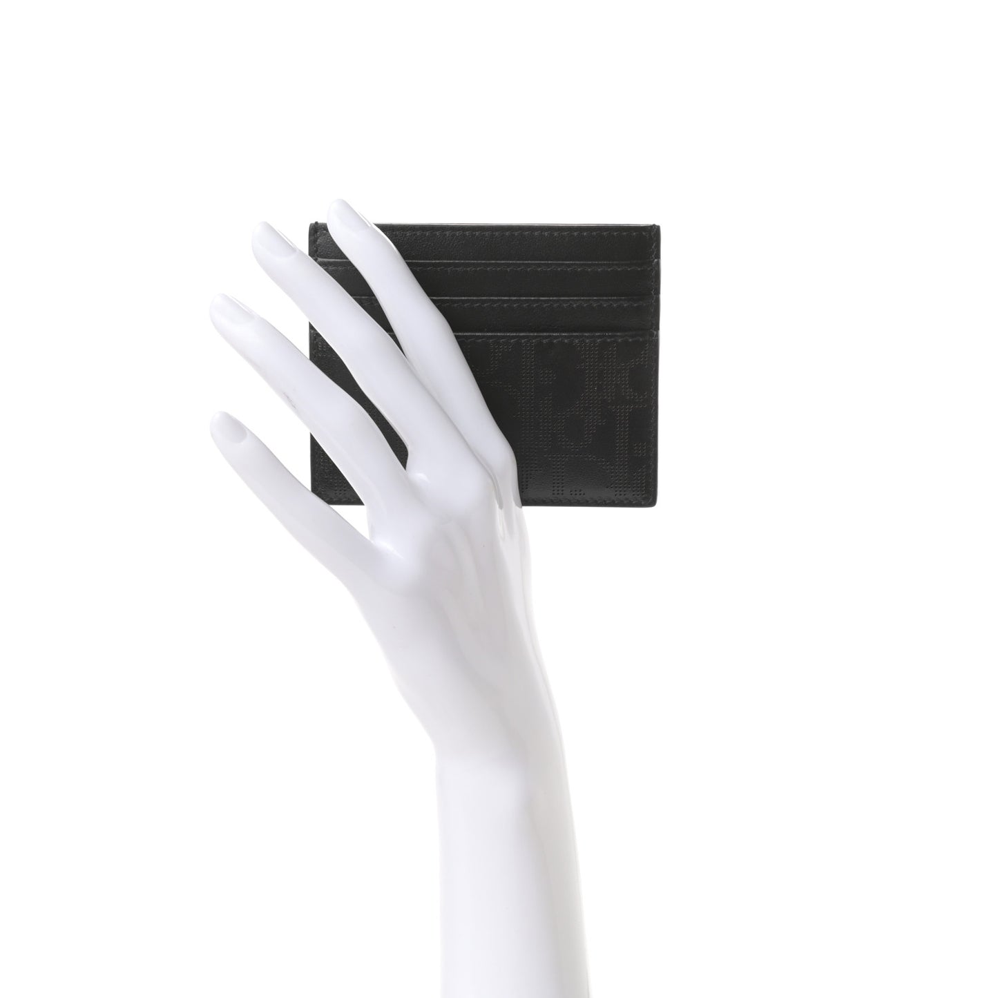 HOMME Calfskin Perforated Card Holder Black