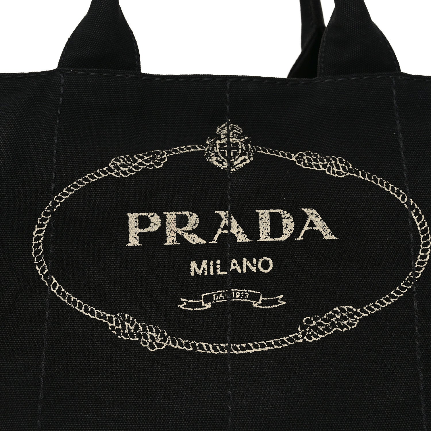 Prada Canapa Logo Tote Black 6 of 8