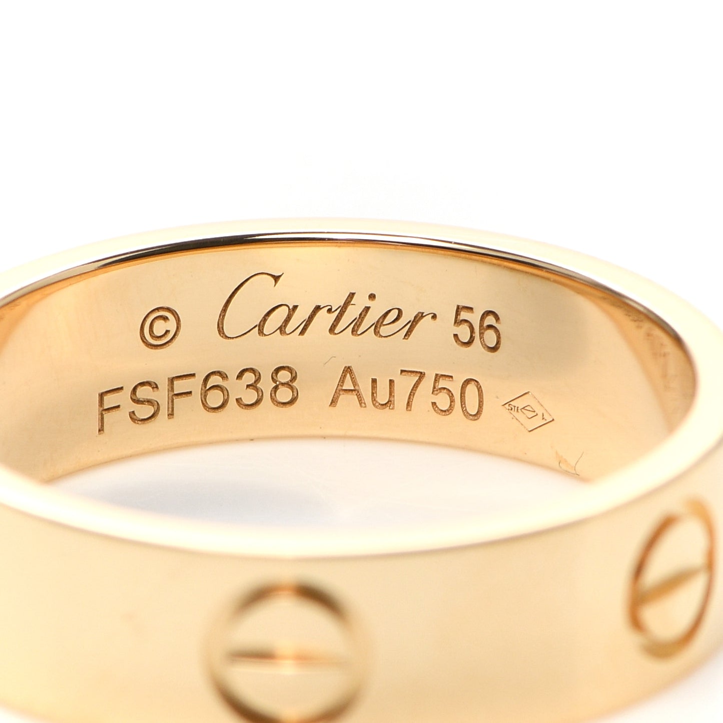 18K Yellow Gold 5.5mm LOVE Ring 56 7.5