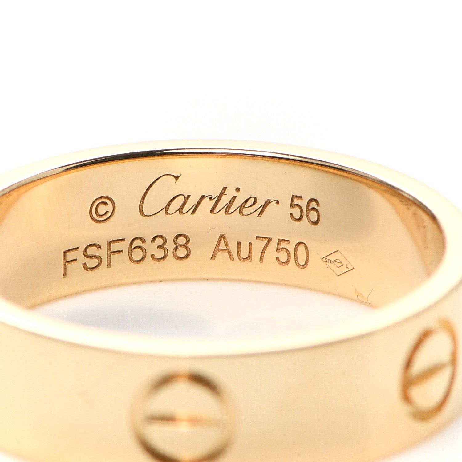 Cartier 18K Yellow Gold 5.5mm LOVE Ring 56 7.5 4 of 4