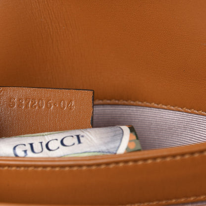 Gucci Calfskin Canvas Diagonal GG Rajah Shoulder Bag Brown 7 of 12