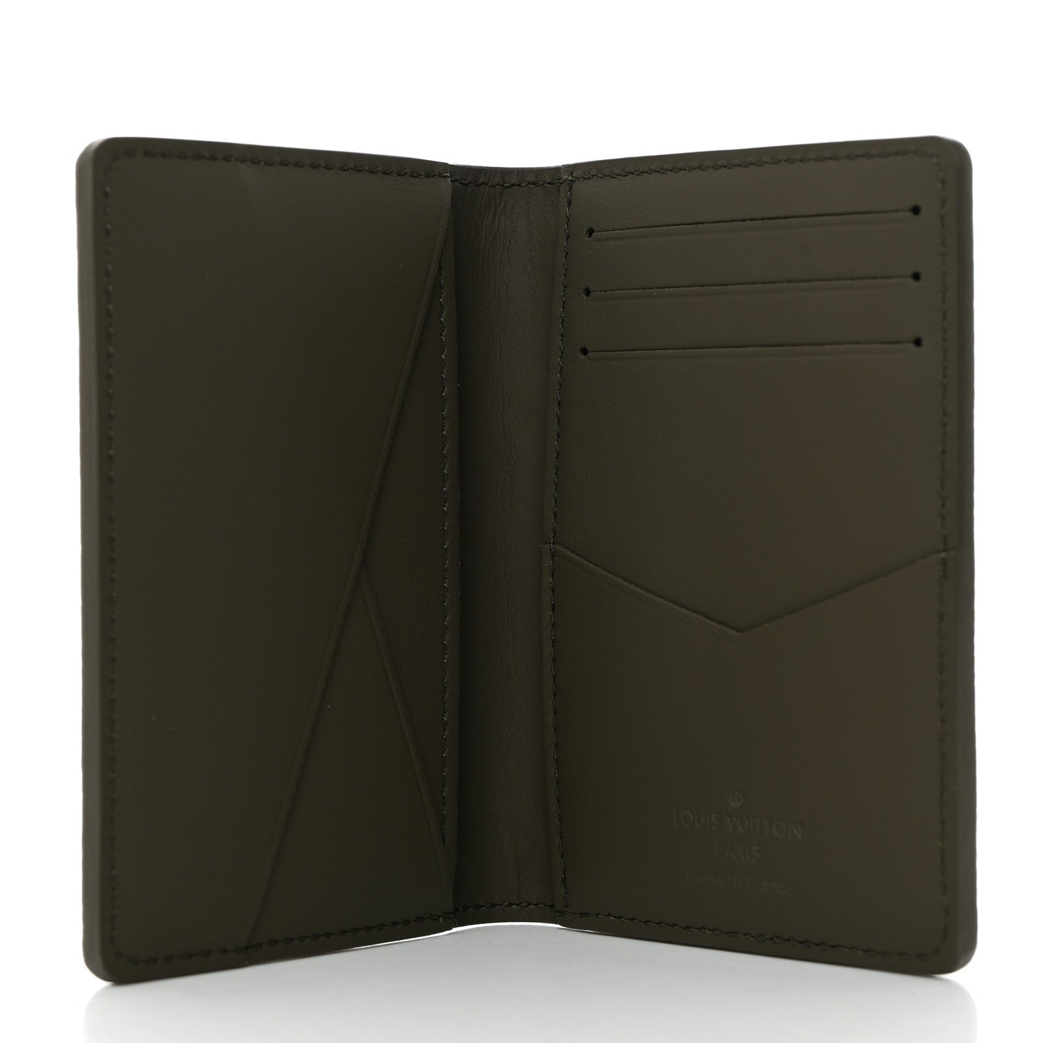Louis Vuitton Grained Calfskin Aerogram Pocket Organizer Khaki 5 of 7