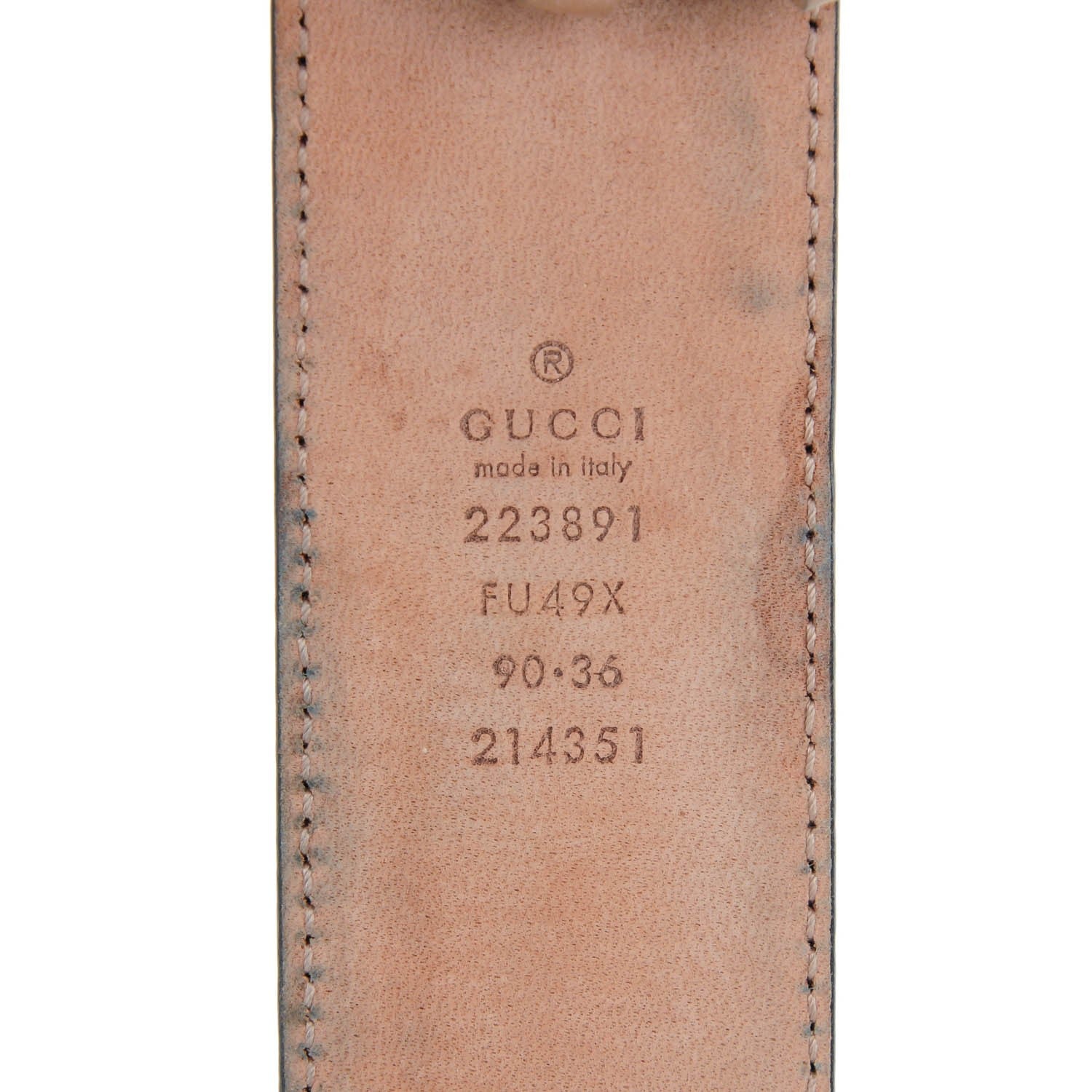 Gucci Imprime Monogram Interlocking G Belt 90 36 Black 4 of 9