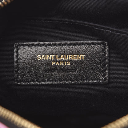Saint Laurent Metallic Calfskin Matelasse Monogram Lou Belt Bag Vegas Pink 5 of 8