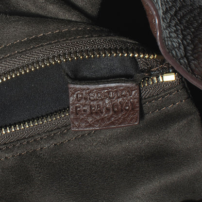 Celine Pebbled Leather Mini Luggage Chocolate 7 of 7