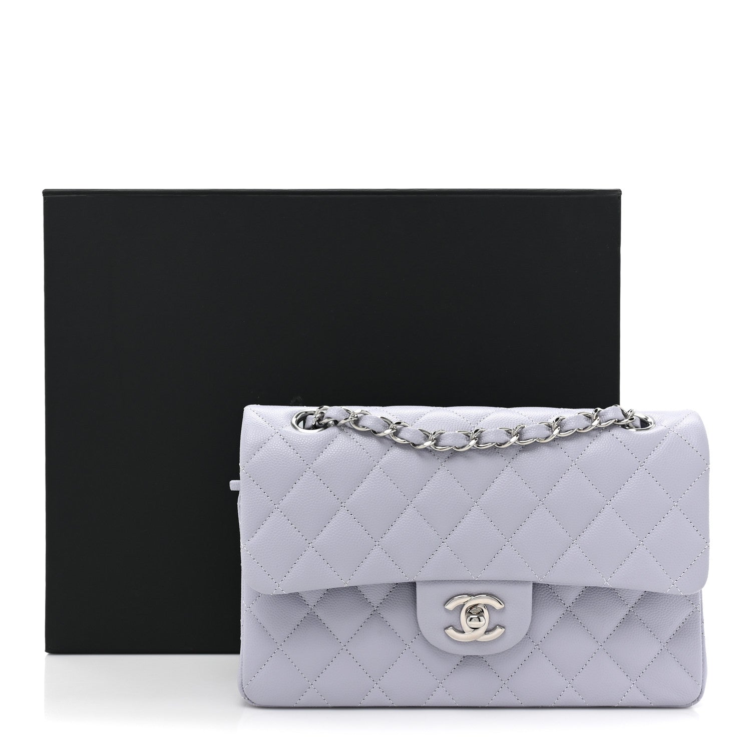 Chanel Caviar Quilted Small Double Flap Light Purple 10 of 10