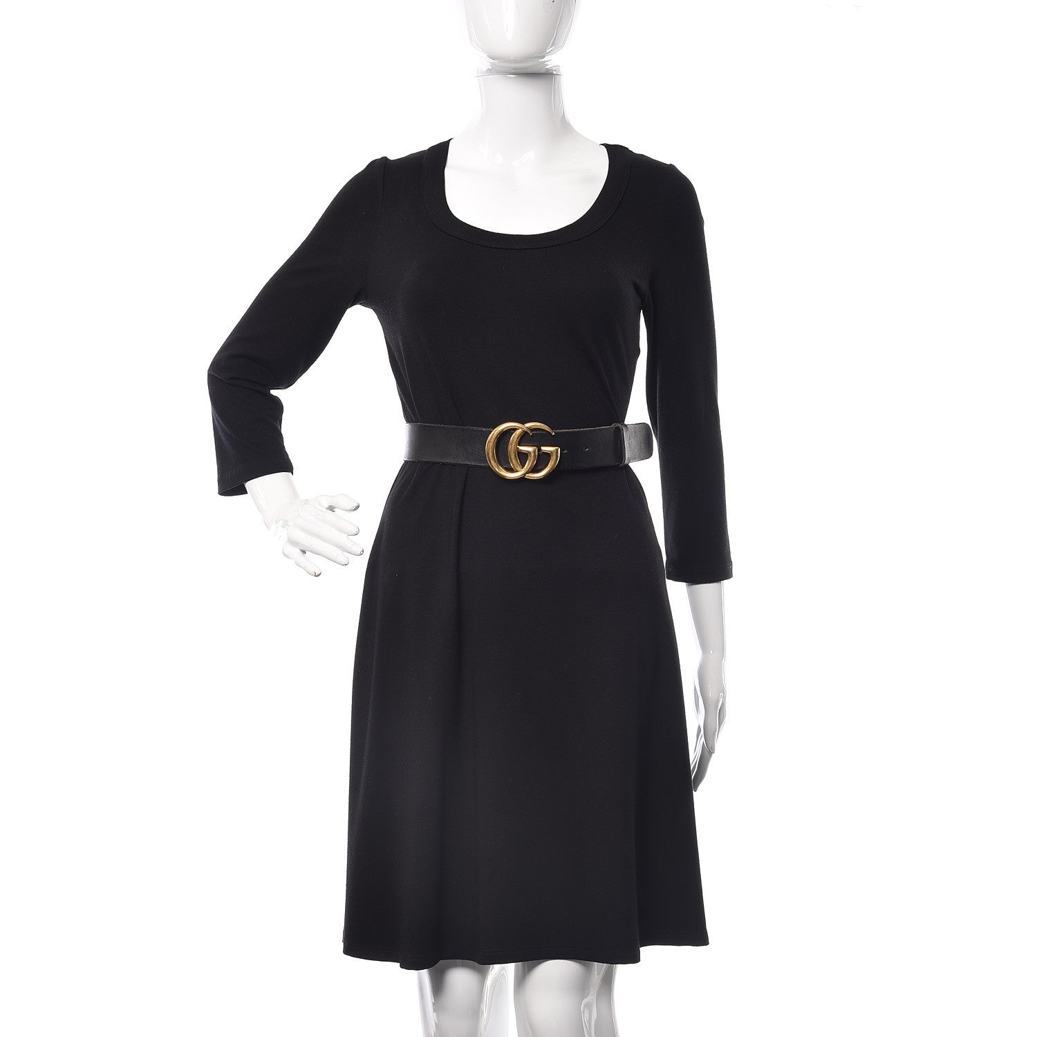 Gucci Faded Calfskin Double G 40mm Belt 85 34 Black 2 of 7