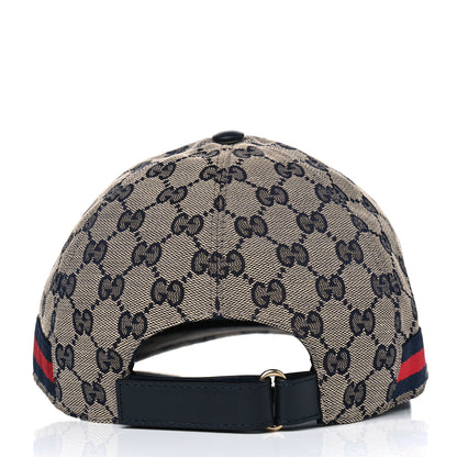 Gucci Monogram Web Baseball Hat XL Beige Blue 3 of 4