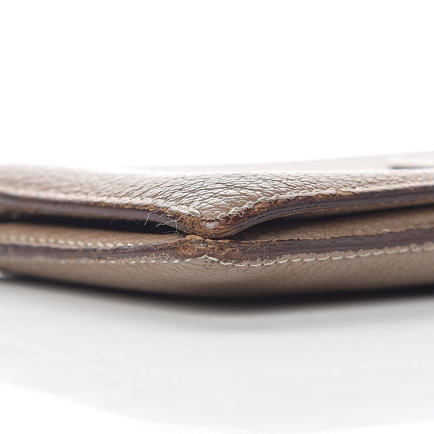 Hermes Chevre Mysore Bearn Gusset Wallet Etoupe 9 of 18