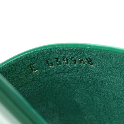 Chanel Calfskin Patent Calfskin Logo Mules 38.5 Green White 7 of 9