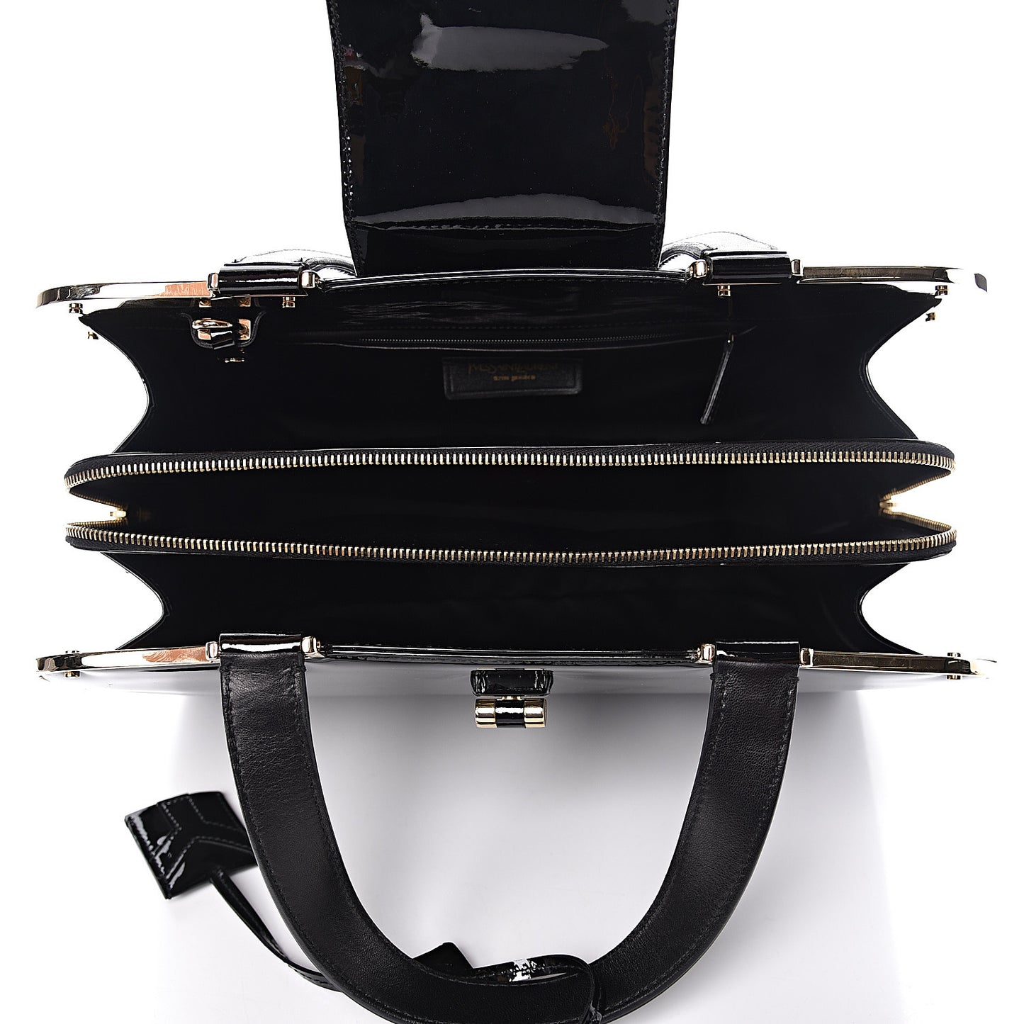 Patent Calfskin Large Uptown Black