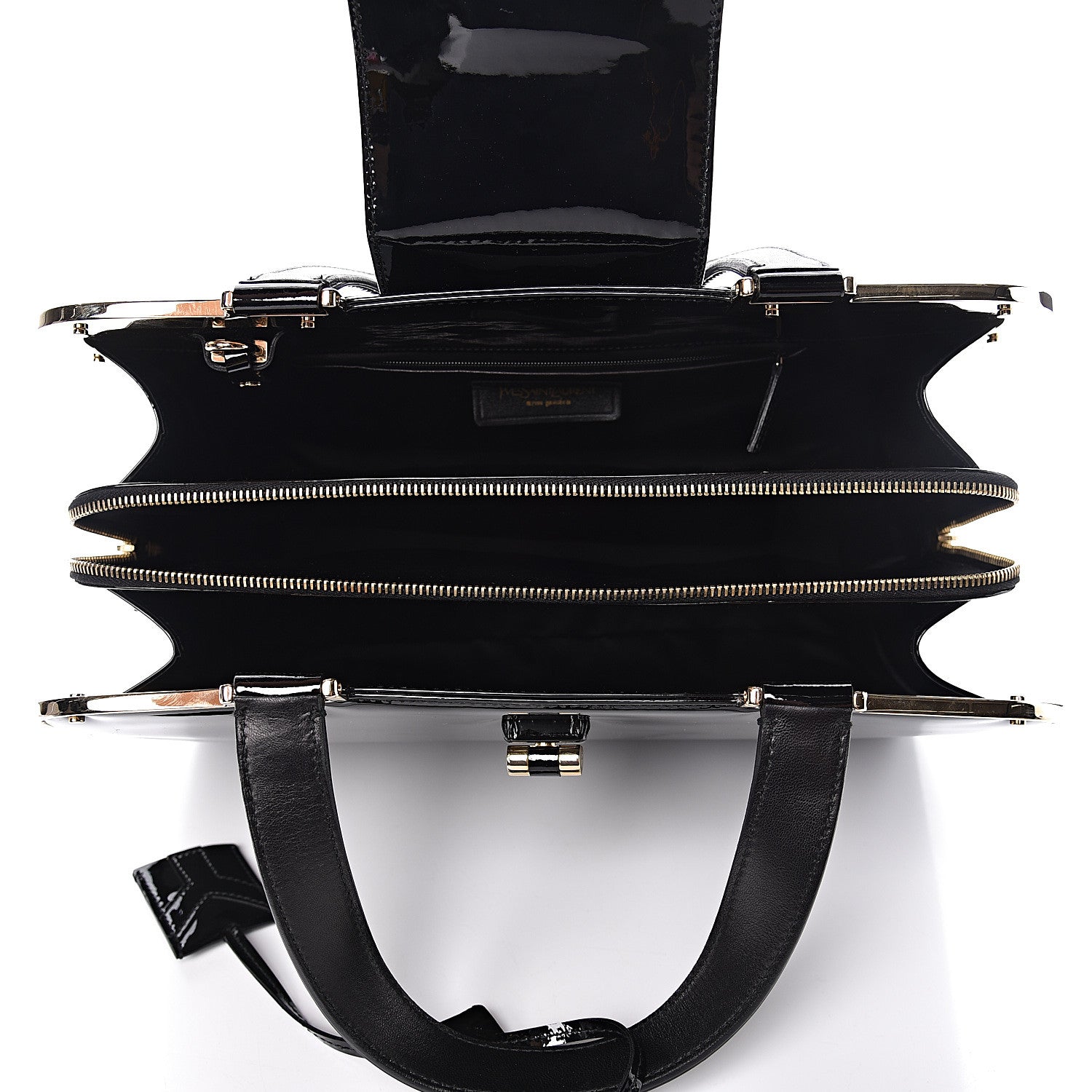 Saint Laurent Patent Calfskin Large Uptown Black 5 of 10