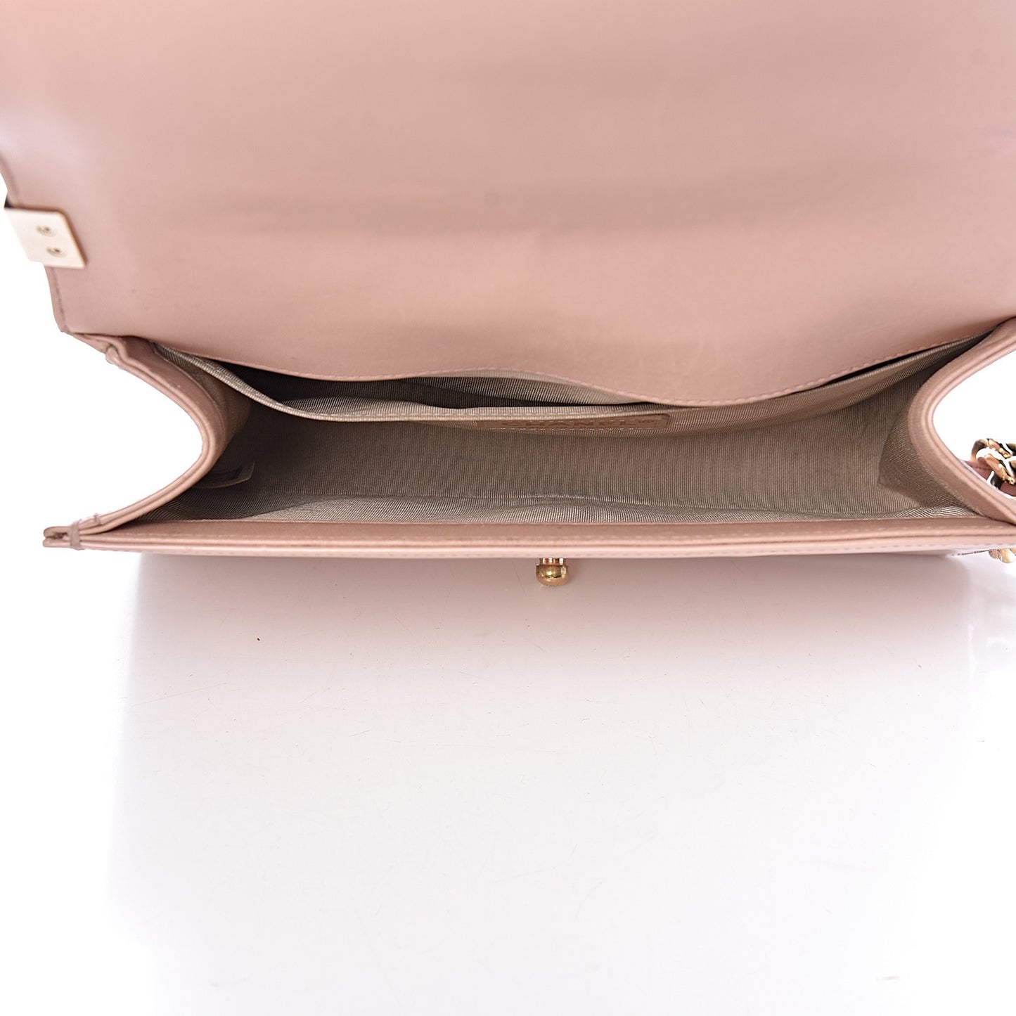 Patent Calfskin Quilted Medium Boy Flap Light Pink