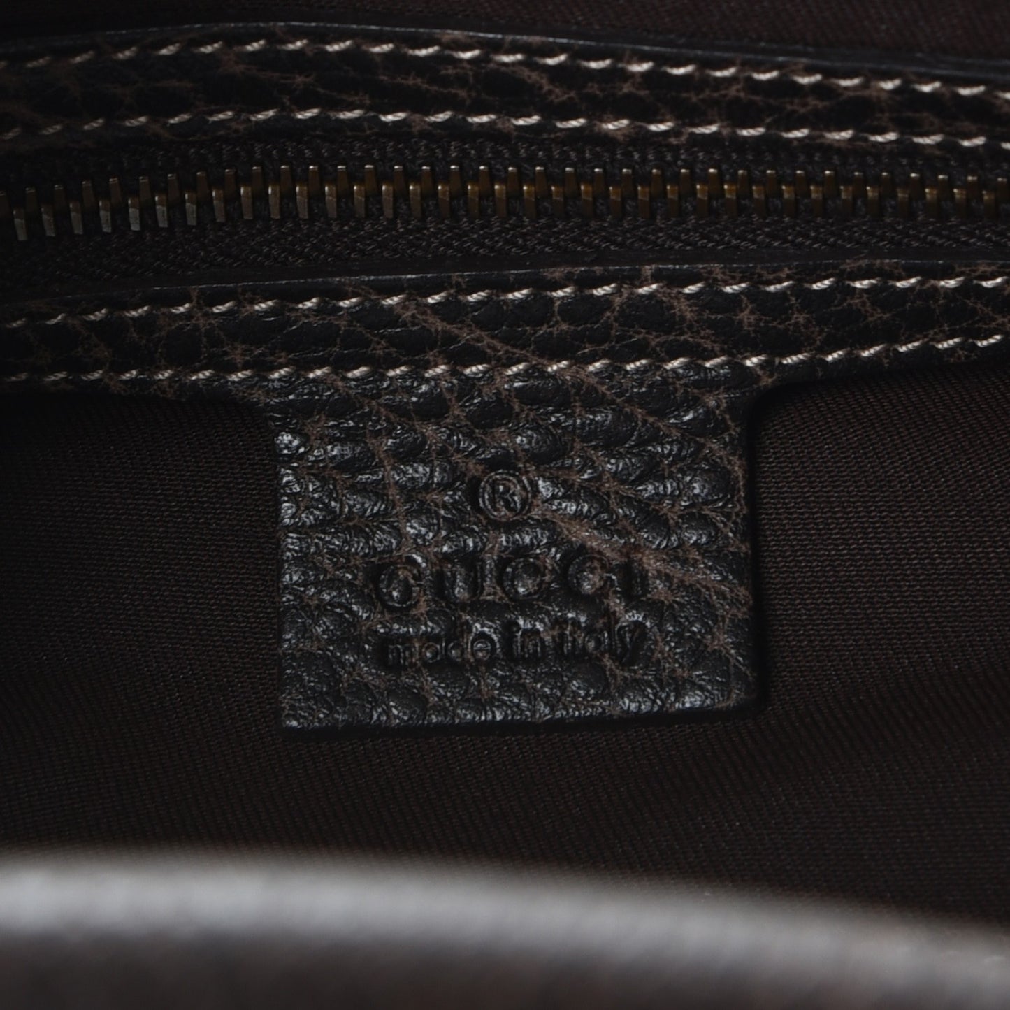 Guccissima Large New Pelham Shoulder Bag Dark Brown