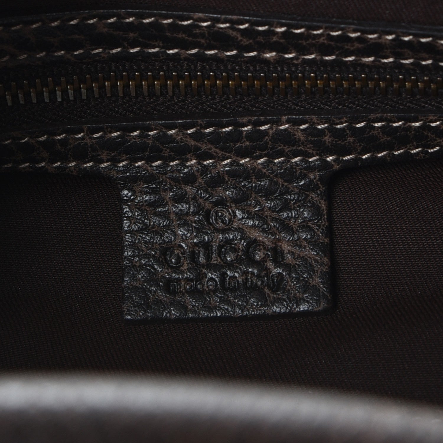 Gucci Guccissima Large New Pelham Shoulder Bag Dark Brown 6 of 11