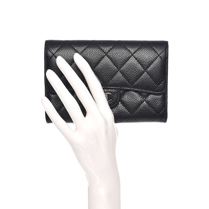 Chanel Caviar Quilted Small Flap Wallet Black 2 of 8
