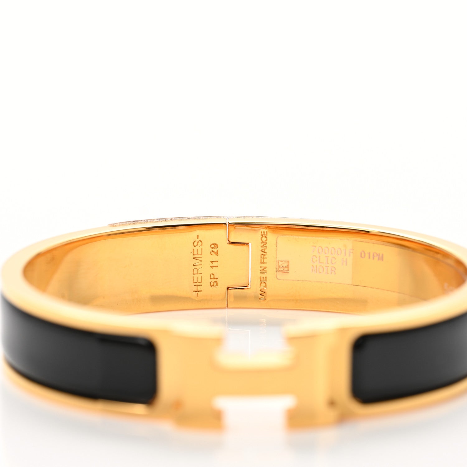 Hermes Enamel Narrow Clic Clac H Bracelet PM Black 5 of 5