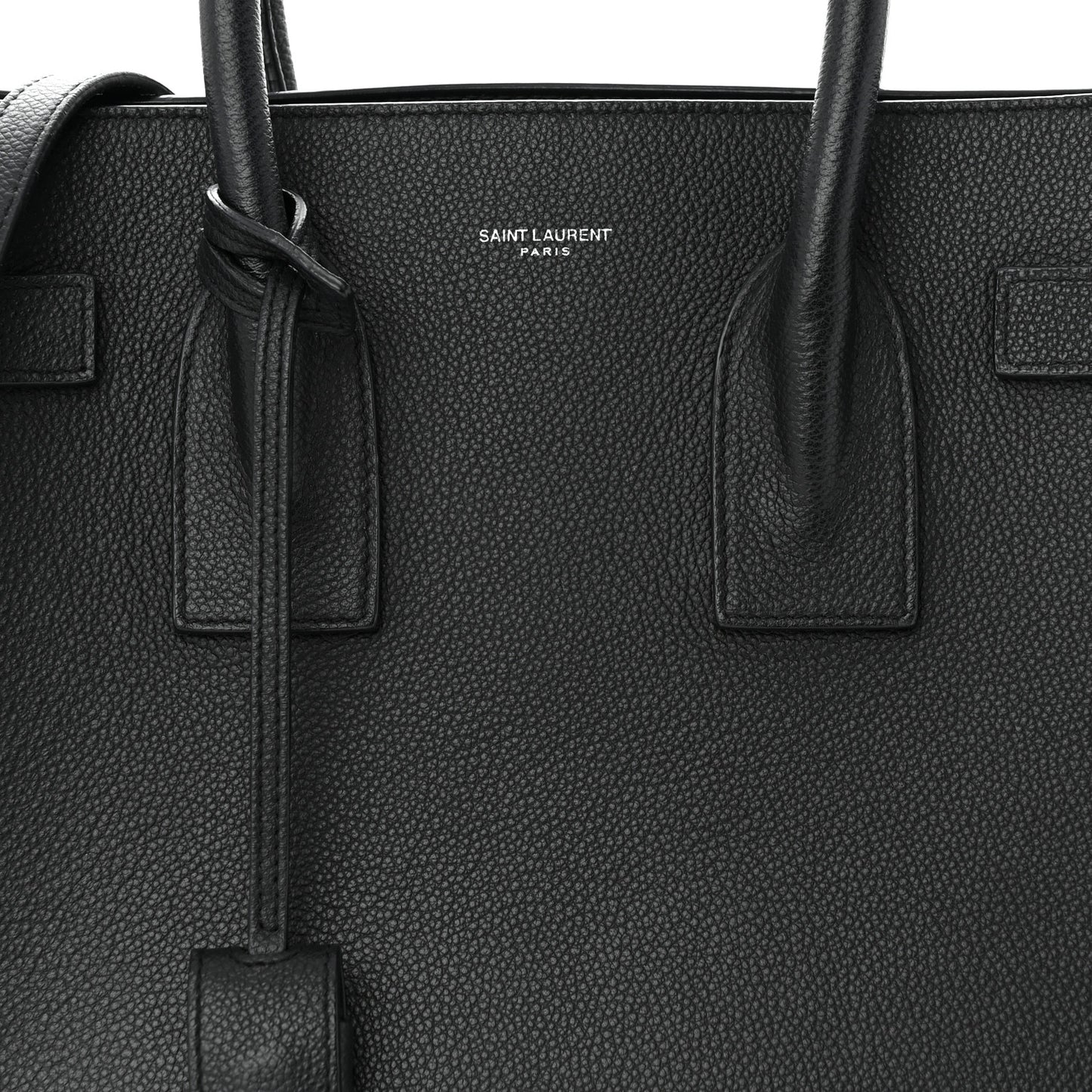 Grained Calfskin Small Sac De Jour Black