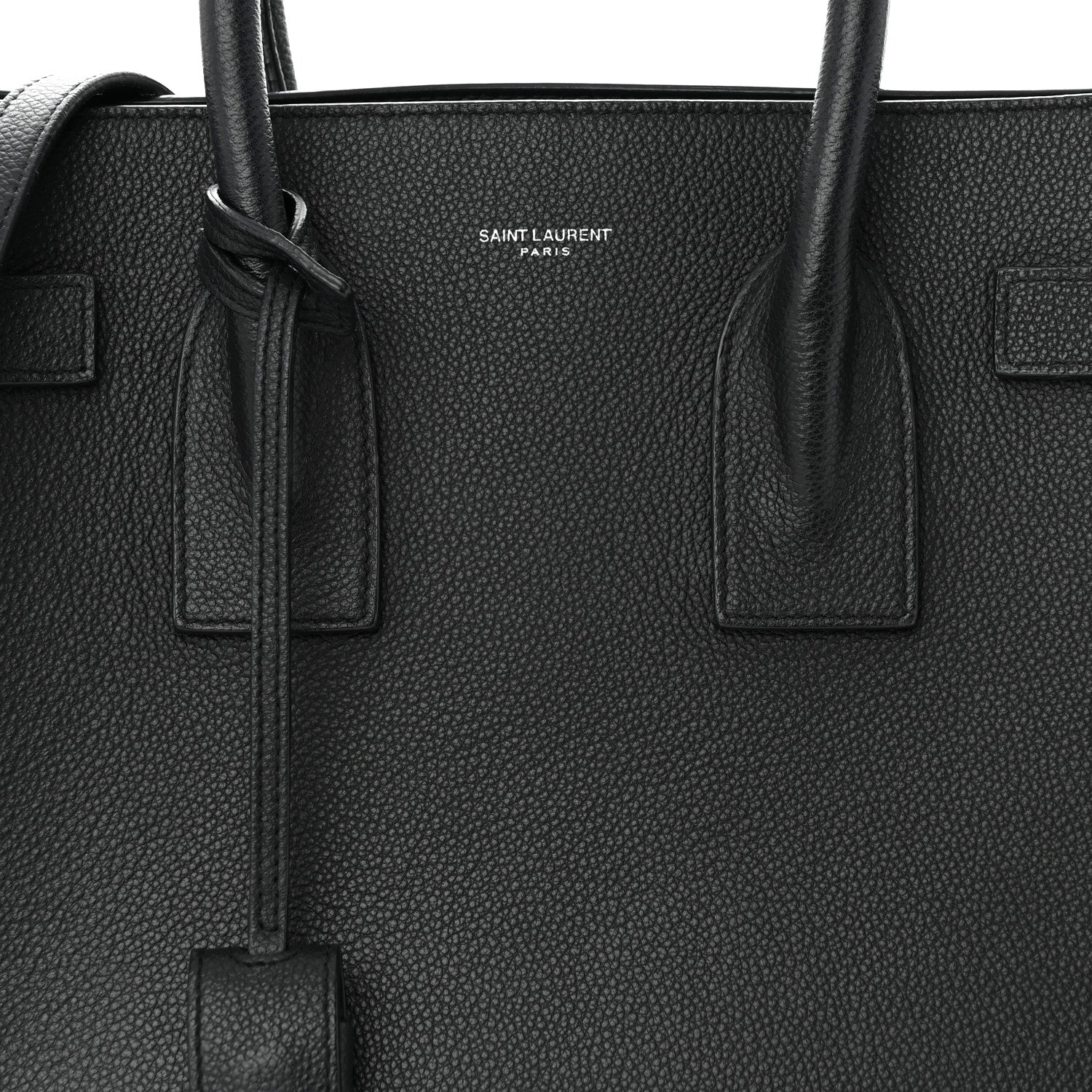 Saint Laurent Grained Calfskin Small Sac De Jour Black 9 of 13
