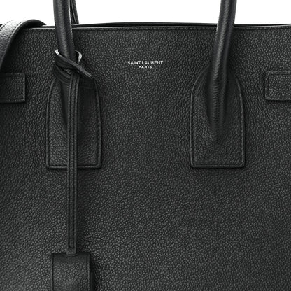 Saint Laurent Grained Calfskin Small Sac De Jour Black 9 of 13