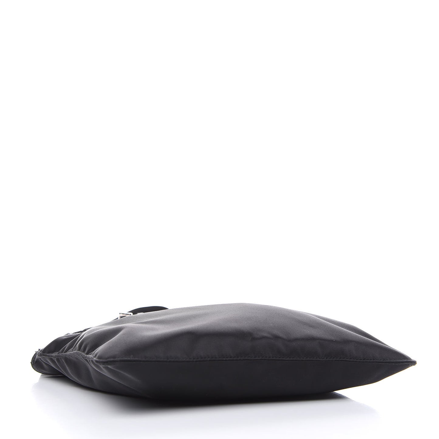 Nylon Saffiano Flat Messenger Bag Black