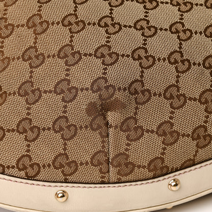 Gucci Monogram Large Biba Studded Hobo Off White 14 of 20