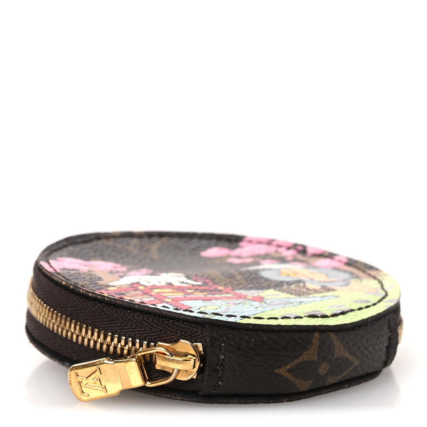 Monogram 2021 Christmas Animation Japanese Garden Round Coin Purse Wisteria Pink