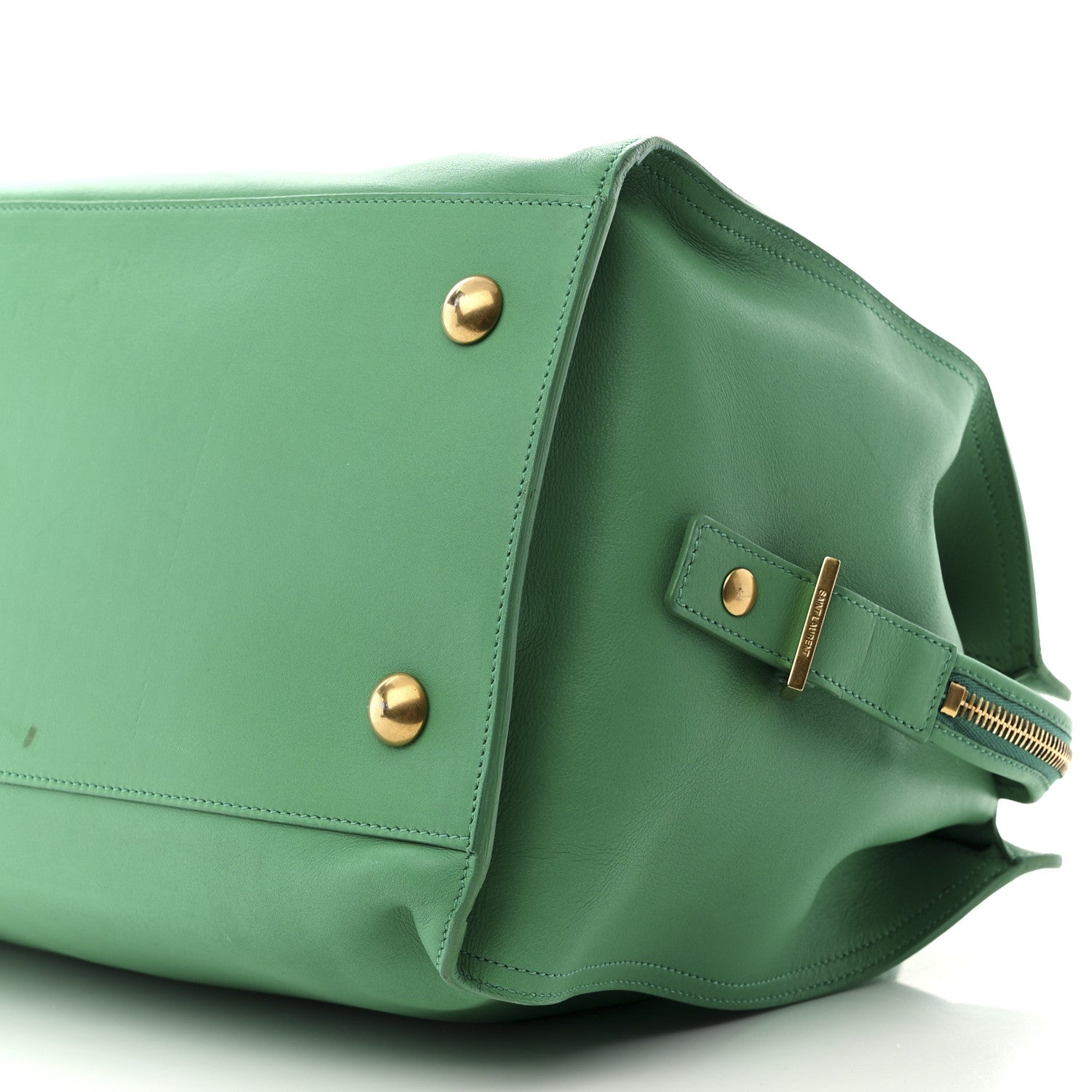 Saint Laurent Calfskin Medium Classic Y Cabas Green 9 of 13