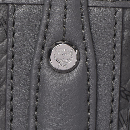 MCM Visetos Medium Liz Reversible Shopper Tote Phantom Grey 14 of 17