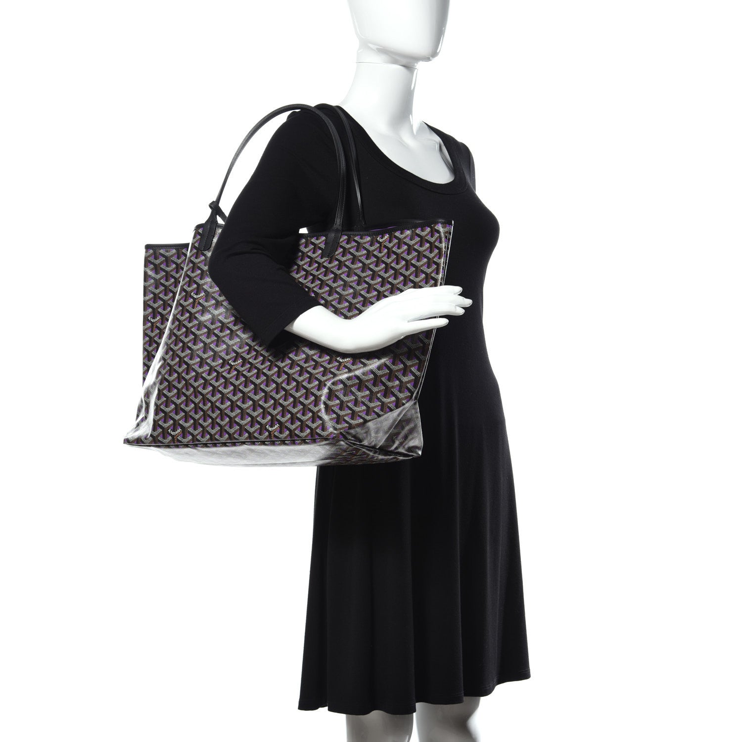 Goyard Goyardine Saint Louis Claire Voie PM Black Violet 2 of 8
