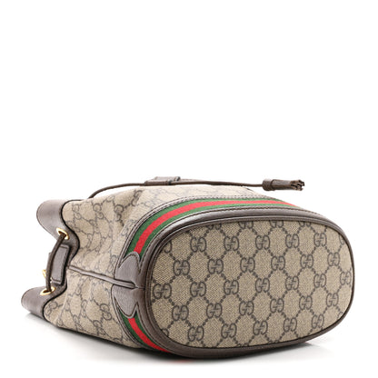 Gucci GG Supreme Monogram Web Small Ophidia Bucket Bag Brown 4 of 10