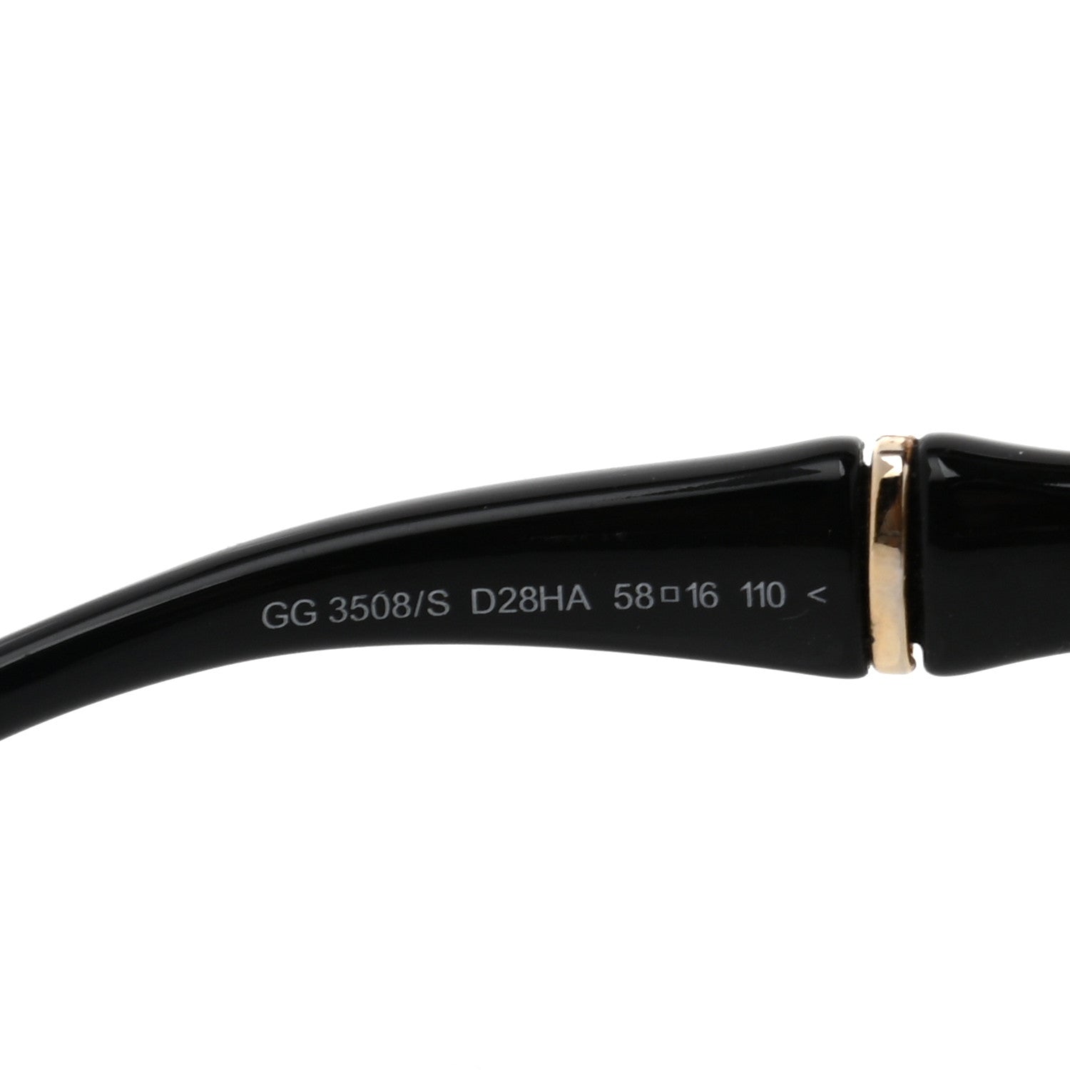 Gucci Bamboo Effect Sunglasses GG 3508/S Black 5 of 7