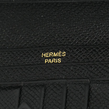 Hermes Epsom Bearn Compact Wallet Black 6 of 8
