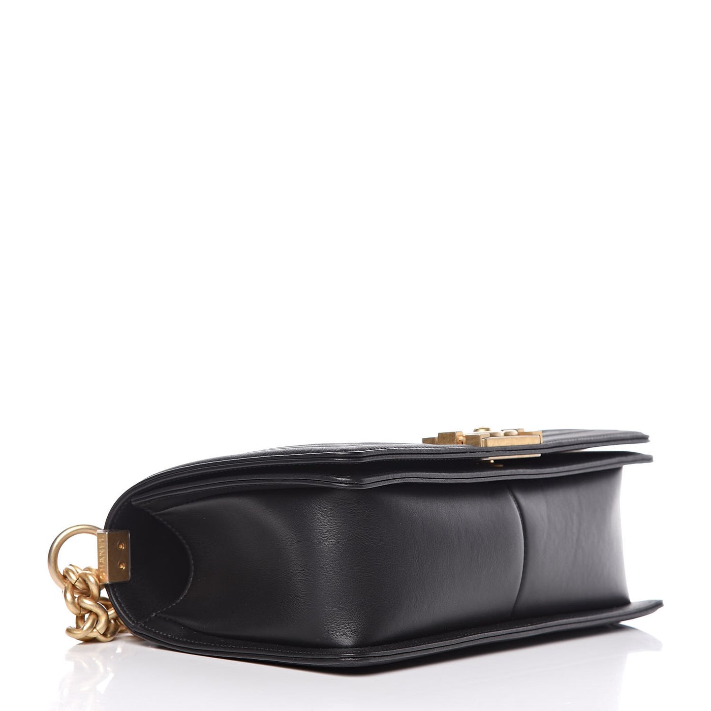 Calfskin Quilted Medium Boy Flap Black