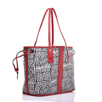 MCM Visetos Medium Liz Reversible Shopper Tote Ruby Red 6 of 16