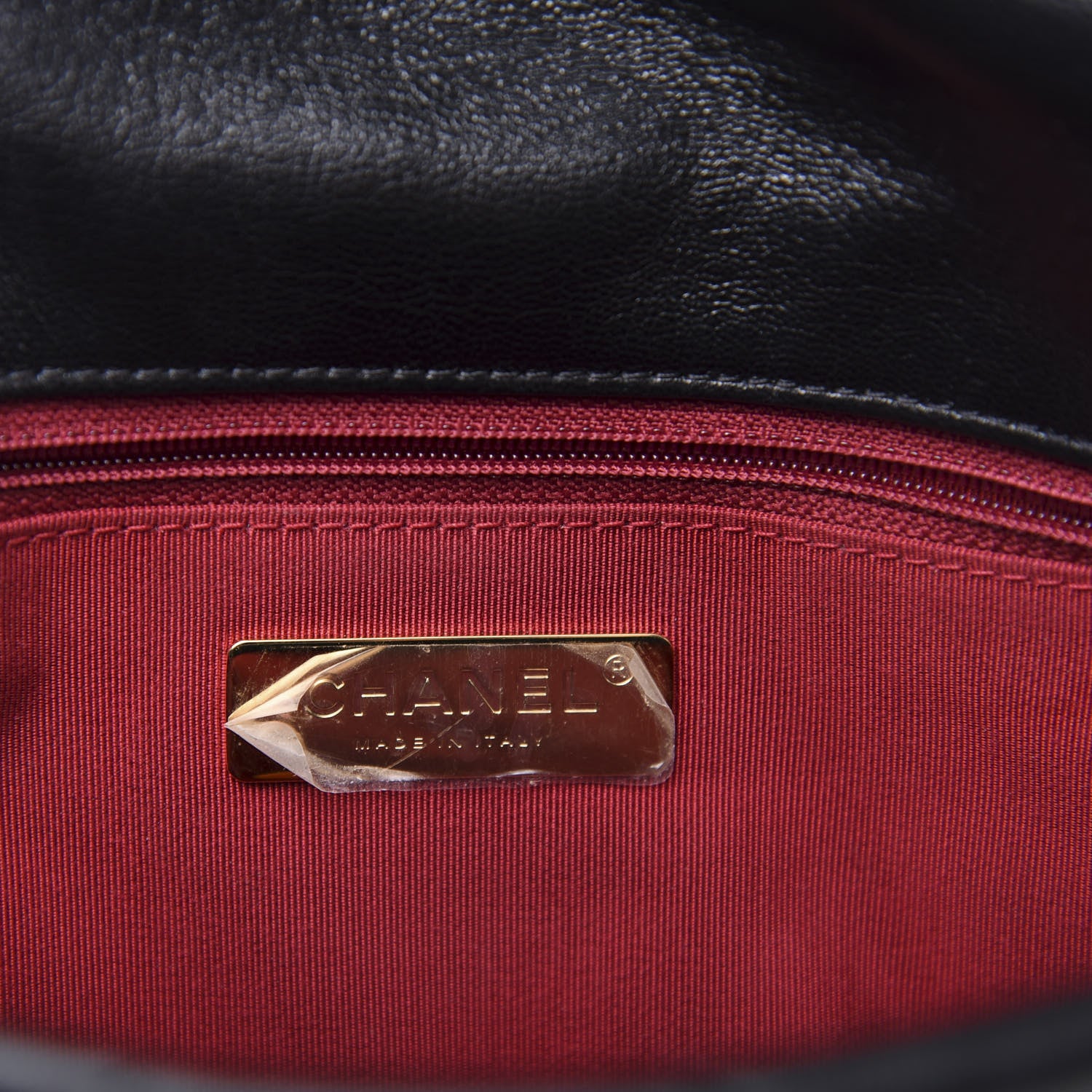 Chanel Goatskin Quilted Medium 19 Flap Black 9 of 11