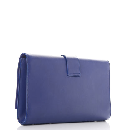 Saint Laurent Calfskin Classic Y Ligne Clutch Royal Blue 3 of 7