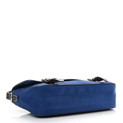 Prada Tessuto Nylon Saffiano Small Messenger Bag Blue 3 of 12