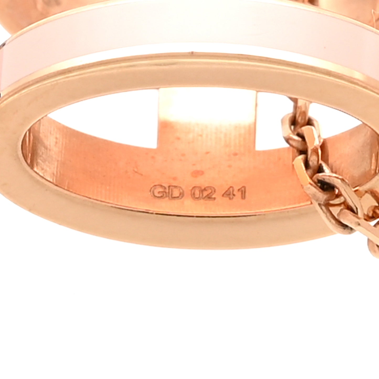 Lacquered Gold Pop H Pendant Necklace Rose Dragee