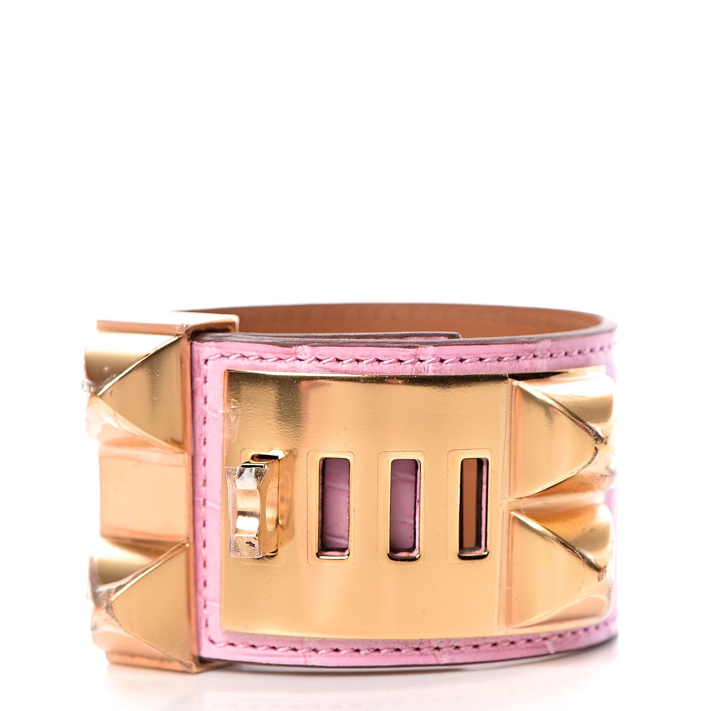 Matte Alligator Collier De Chien CDC Bracelet T2 5P Pink