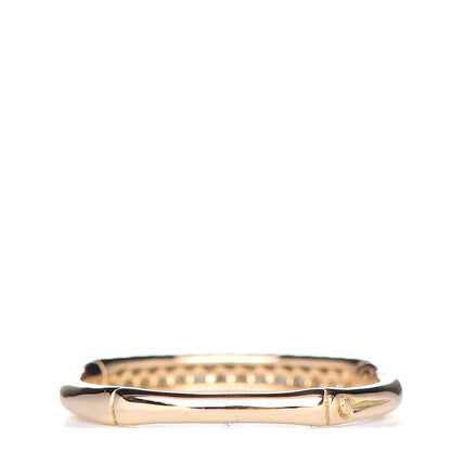 John Hardy 18K Yellow Gold Diamond Bamboo Slim Band Ring 54 7 3 of 5