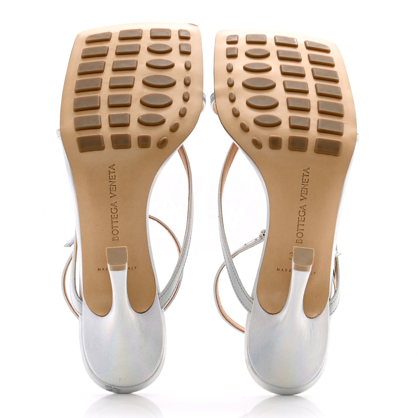Laser Nappa Stretch Multi Strap 90mm Sandals 37.5 Moon Drop