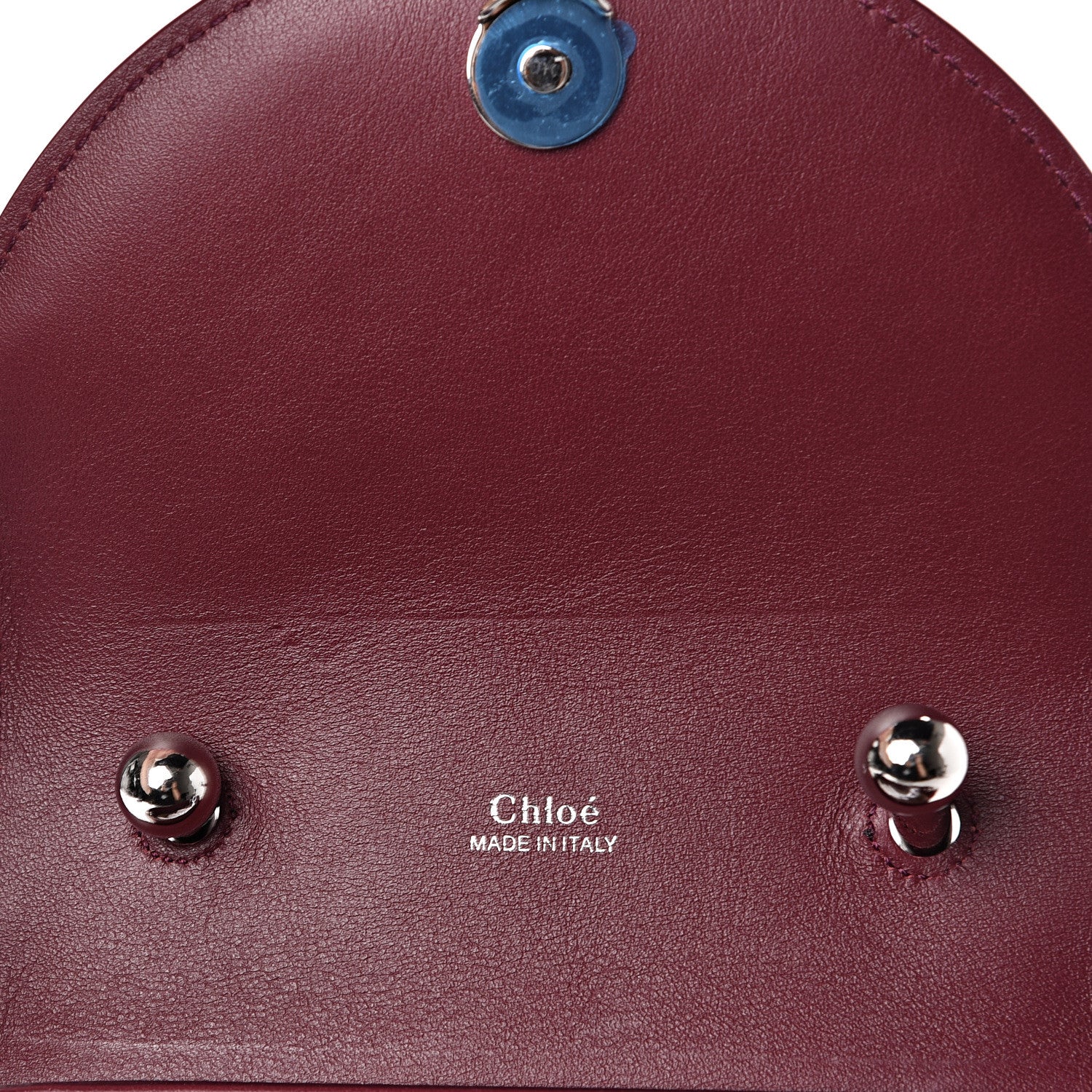 Chloe Calfskin Embossed Small Aby Lock Brown Purple 10 of 10