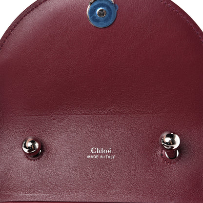 Chloe Calfskin Embossed Small Aby Lock Brown Purple 10 of 10