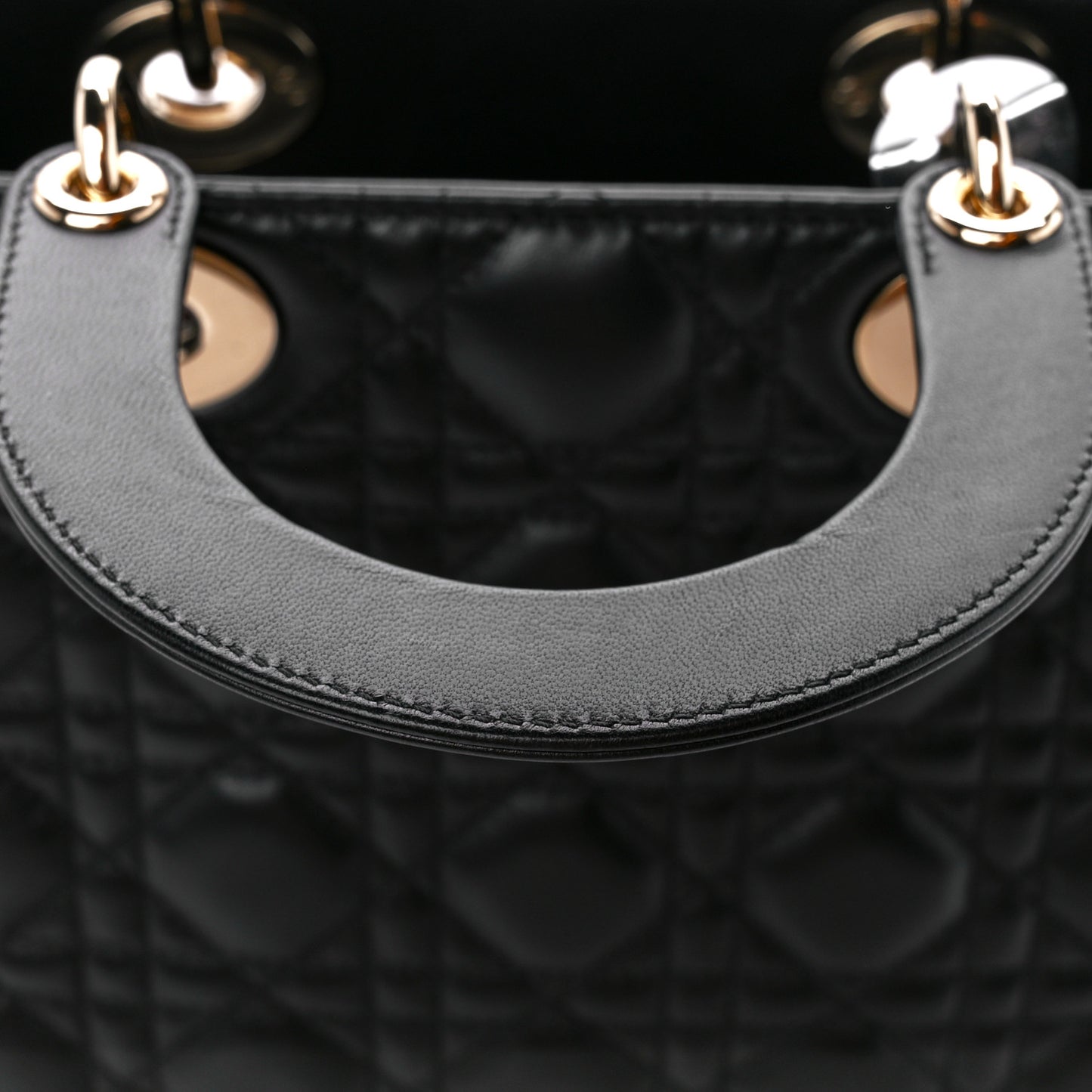 Lambskin Cannage Small My ABCDior Lady Dior Black