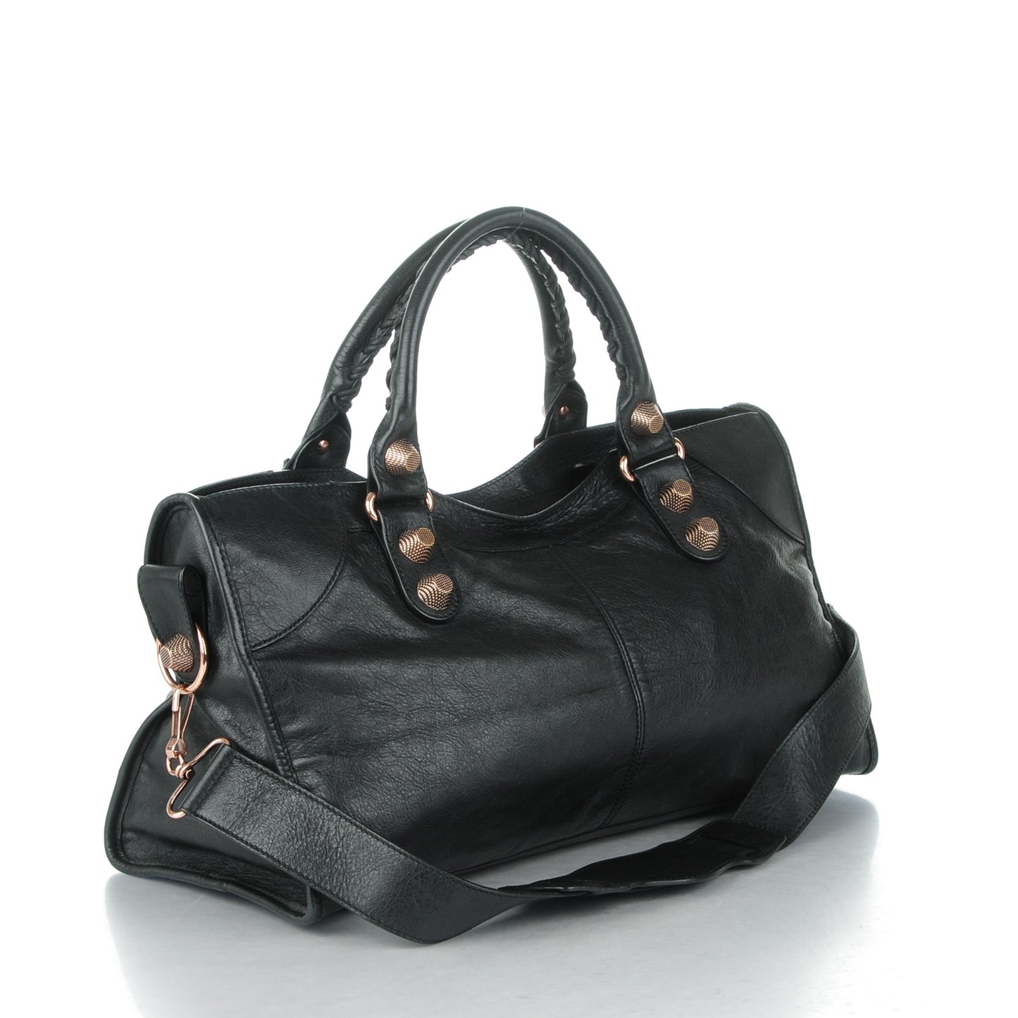 Agneau Giant 21 Rose Gold Hardware Part Time Black