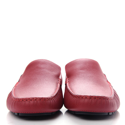 Gucci Calfskin Web Mens Driver Loafers 11 Red 2 of 11