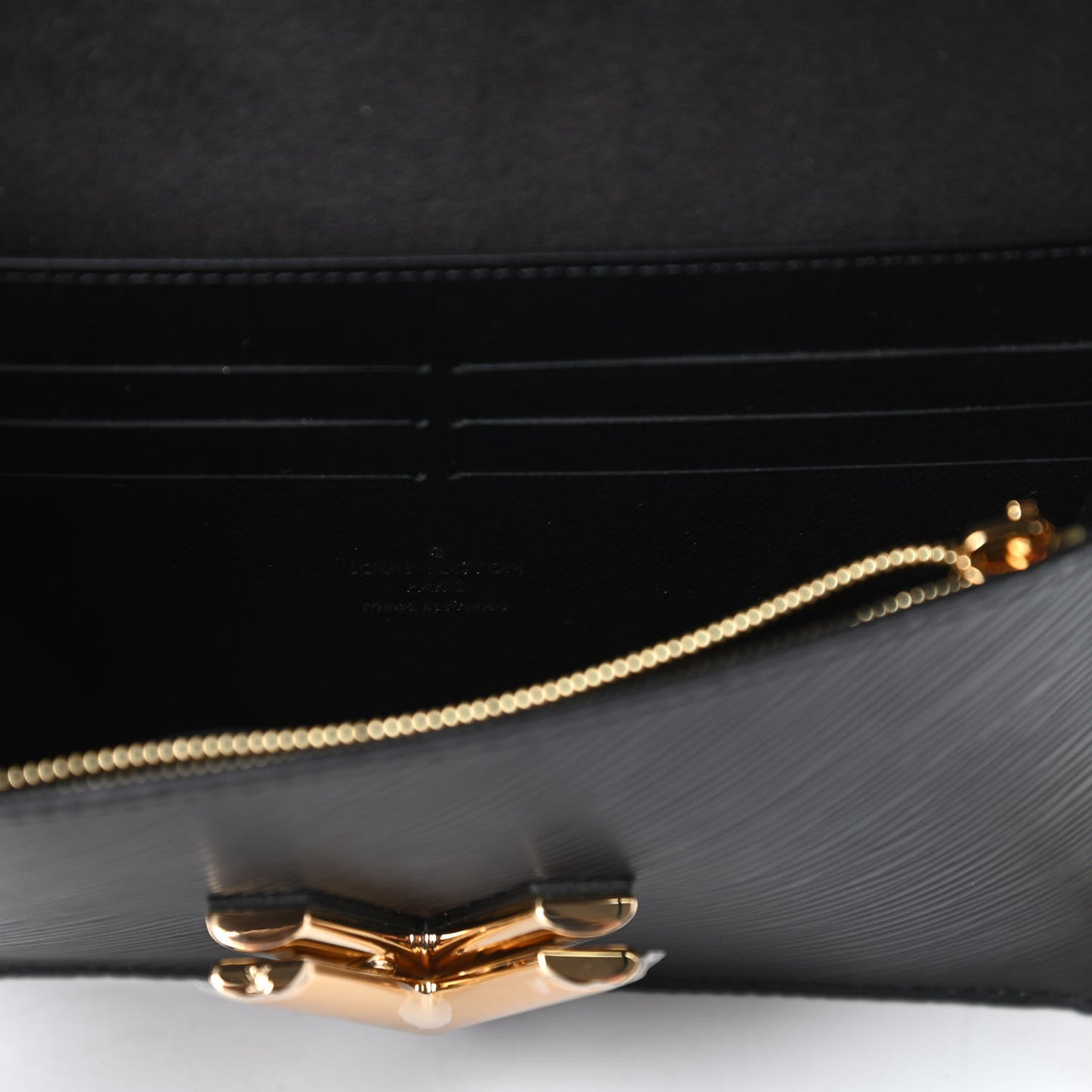 Epi Twist Belt Chain Wallet Black