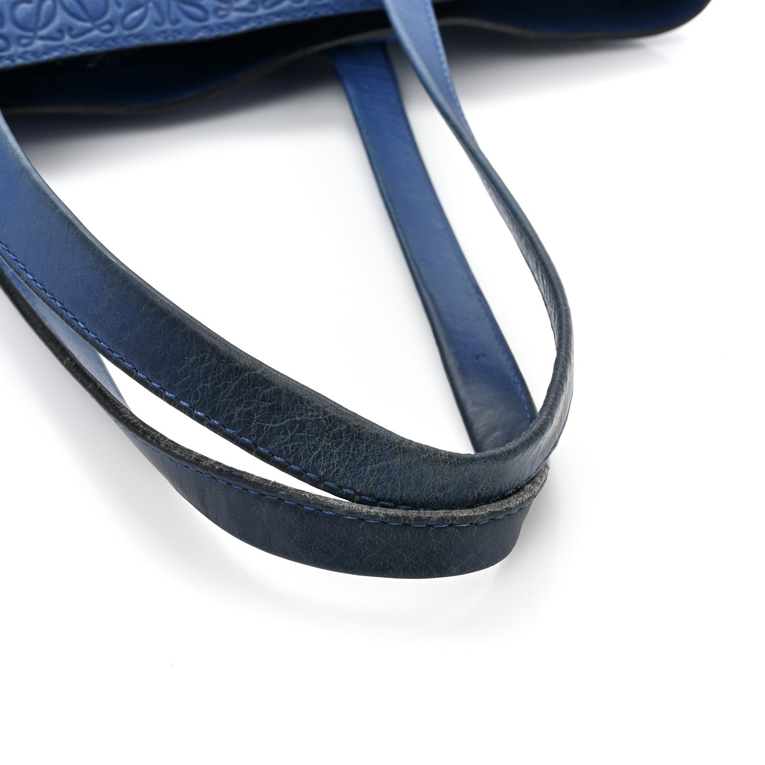 Loewe Calfskin Anagram Embossed Tote Blue 20 of 20