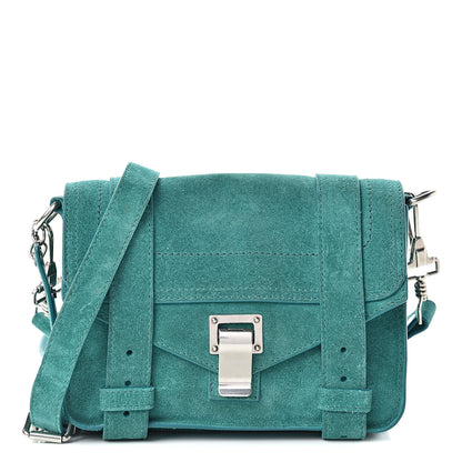 Proenza Schouler Suede PS1 Pouch Messenger Bag Malachite 1 of 11